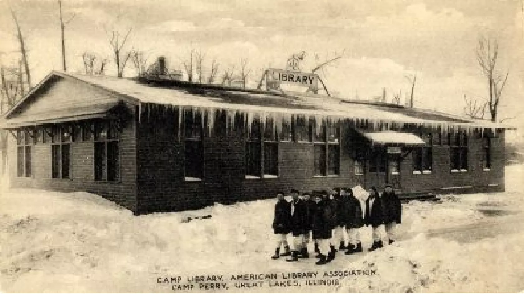 navy-1910s-ALA Camp Library at the Great Lakes Naval Training Station